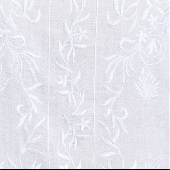 Lucky Brand Cold Shoulder Top Cut Outs & Embroidery Embellished Sz Med White NWT - Picture 4 of 6